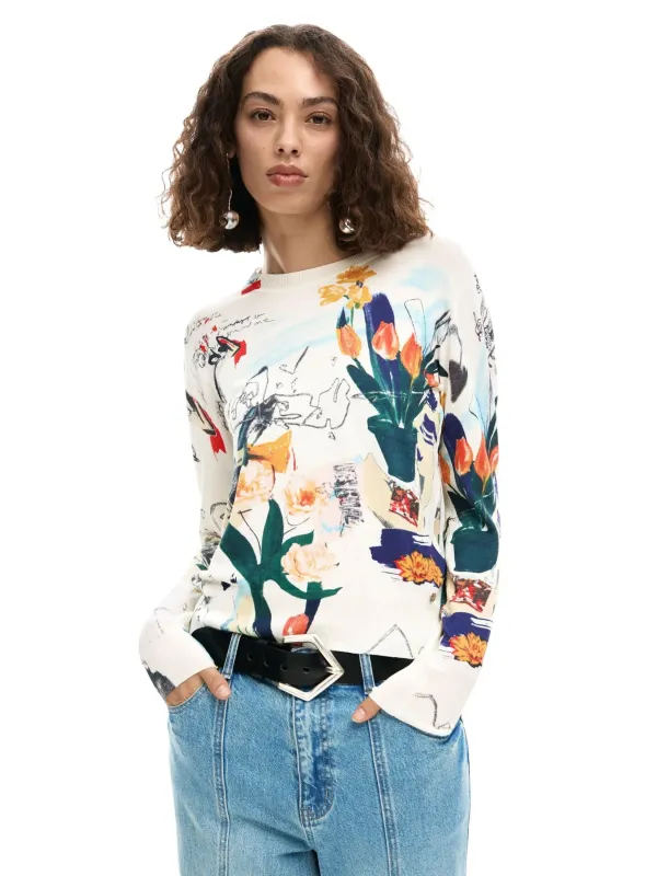 Desigual Damen Pullover Beige