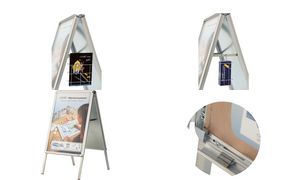 magnetoplan Topschild für Plakatständer SP A1, weiß